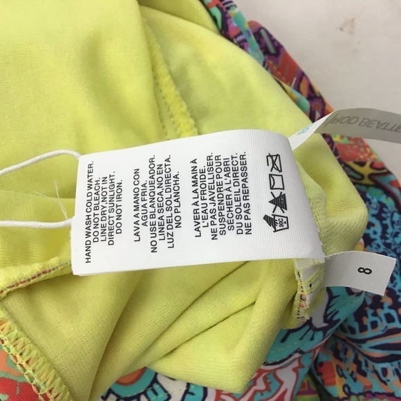 Bleu Rod Beattie Paisley One Piece Swimsuit Padded Cap Multicolor Size 8 NWT - Picture 9 of 9